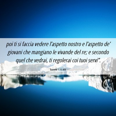 Picture 06 - Daniele 1:13 RIV - poi ti si faccia vedere l’aspetto nostro e - Bible Verse Picture