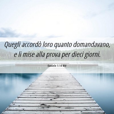Picture 06 - Daniele 1:14 RIV - Quegli accordò loro quanto domandavano, e li - Bible Verse Picture