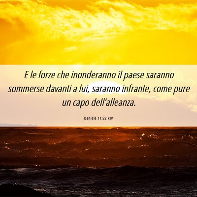 Picture 06 - Daniele 11:22 RIV - E le forze che inonderanno il paese saranno - Bible Verse Picture