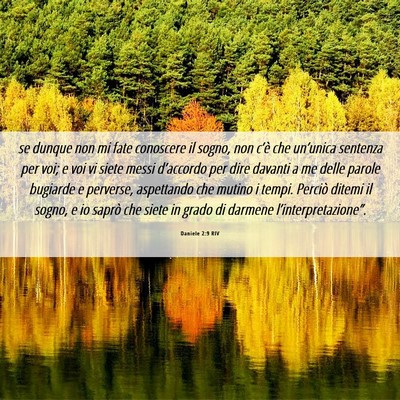 Picture 06 - Daniele 2:9 RIV - se dunque non mi fate conoscere il sogno, non - Bible Verse Picture