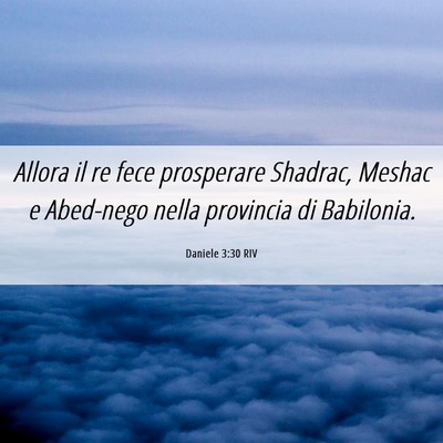 Picture 06 - Daniele 3:30 RIV - Allora il re fece prosperare Shadrac, Meshac e - Bible Verse Picture