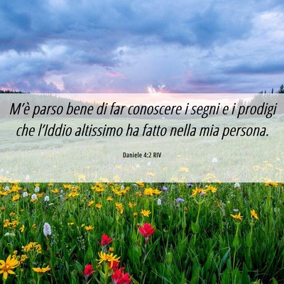 Picture 06 - Daniele 4:2 RIV - M’è parso bene di far conoscere i segni e i - Bible Verse Picture