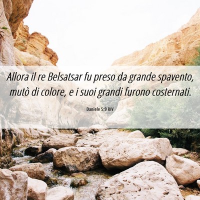 Picture 06 - Daniele 5:9 RIV - Allora il re Belsatsar fu preso da grande - Bible Verse Picture