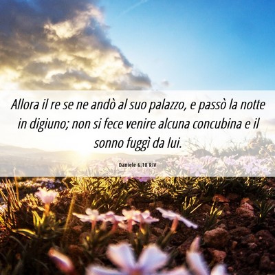 Picture 06 - Daniele 6:18 RIV - Allora il re se ne andò al suo palazzo, e passò - Bible Verse Picture