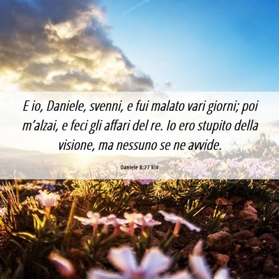 Picture 06 - Daniele 8:27 RIV - E io, Daniele, svenni, e fui malato vari giorni; - Bible Verse Picture