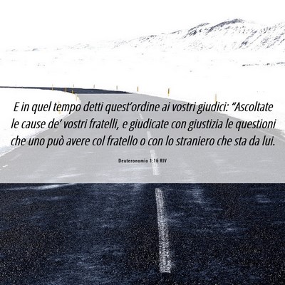 Picture 06 - Deuteronomio 1:16 RIV - E in quel tempo detti quest’ordine ai vostri - Bible Verse Picture