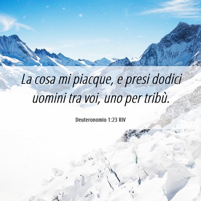 Picture 06 - Deuteronomio 1:23 RIV - La cosa mi piacque, e presi dodici uomini tra - Bible Verse Picture