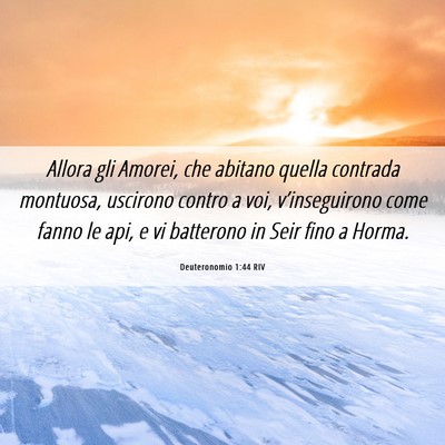 Picture 06 - Deuteronomio 1:44 RIV - Allora gli Amorei, che abitano quella contrada - Bible Verse Picture