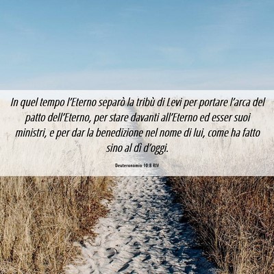 Picture 06 - Deuteronomio 10:8 RIV - In quel tempo l’Eterno separò la tribù di - Bible Verse Picture