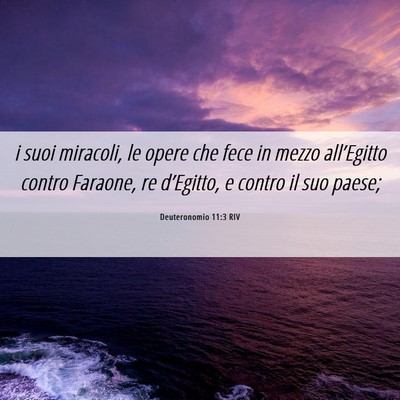 Picture 06 - Deuteronomio 11:3 RIV - i suoi miracoli, le opere che fece in mezzo - Bible Verse Picture