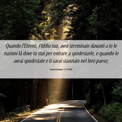 Picture 06 - Deuteronomio 12:29 RIV - Quando l’Eterno, l’Iddio tuo, avrà - Bible Verse Picture