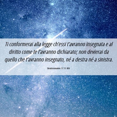 Picture 06 - Deuteronomio 17:11 RIV - Ti conformerai alla legge ch’essi t’avranno - Bible Verse Picture
