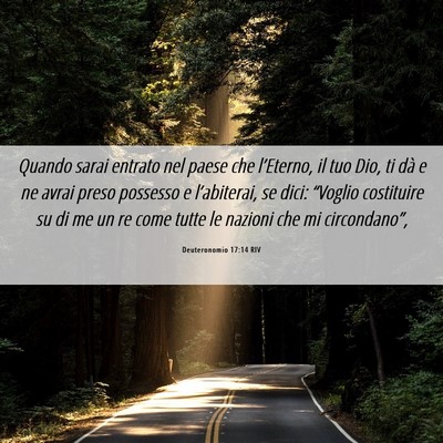 Picture 06 - Deuteronomio 17:14 RIV - Quando sarai entrato nel paese che l’Eterno, il - Bible Verse Picture