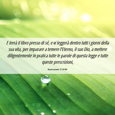 Picture 06 - Deuteronomio 17:19 RIV - E terrà il libro presso di sé, e vi leggerà - Bible Verse Picture