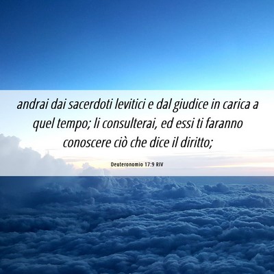 Picture 06 - Deuteronomio 17:9 RIV - andrai dai sacerdoti levitici e dal giudice in - Bible Verse Picture