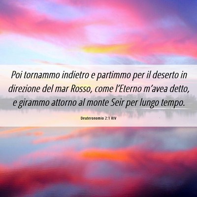 Picture 06 - Deuteronomio 2:1 RIV - Poi tornammo indietro e partimmo per il deserto - Bible Verse Picture