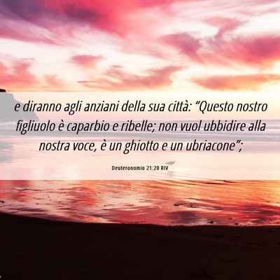 Picture 06 - Deuteronomio 21:20 RIV - e diranno agli anziani della sua città: - Bible Verse Picture
