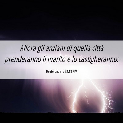Picture 06 - Deuteronomio 22:18 RIV - Allora gli anziani di quella città prenderanno - Bible Verse Picture