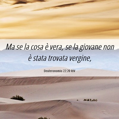 Picture 06 - Deuteronomio 22:20 RIV - Ma se la cosa è vera, se la giovane non è stata - Bible Verse Picture