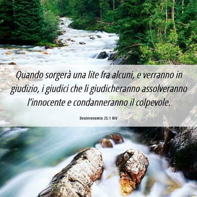 Picture 06 - Deuteronomio 25:1 RIV - Quando sorgerà una lite fra alcuni, e verranno - Bible Verse Picture