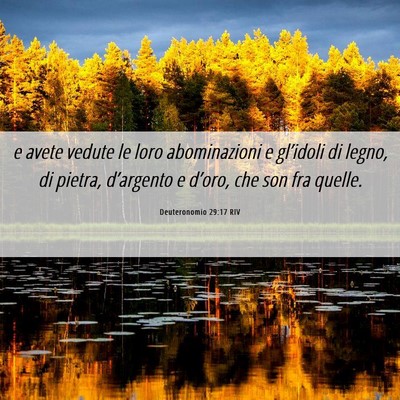 Picture 06 - Deuteronomio 29:17 RIV - e avete vedute le loro abominazioni e gl’idoli - Bible Verse Picture