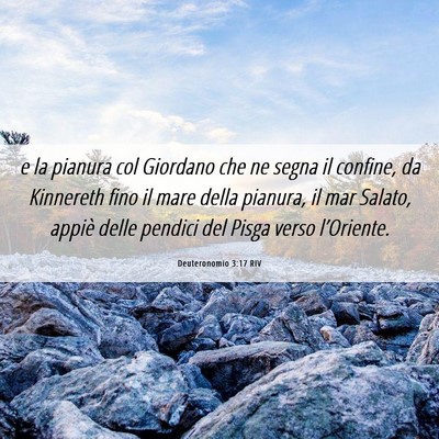 Picture 06 - Deuteronomio 3:17 RIV - e la pianura col Giordano che ne segna il - Bible Verse Picture