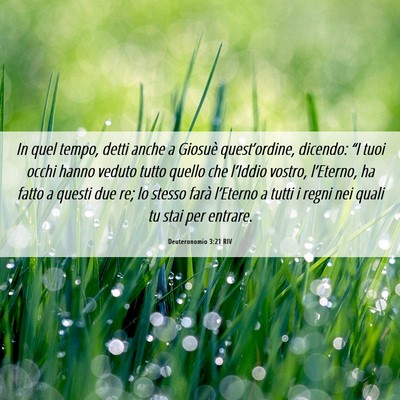 Picture 06 - Deuteronomio 3:21 RIV - In quel tempo, detti anche a Giosuè - Bible Verse Picture