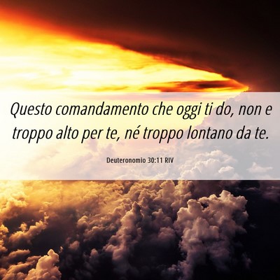Picture 06 - Deuteronomio 30:11 RIV - Questo comandamento che oggi ti do, non e troppo - Bible Verse Picture