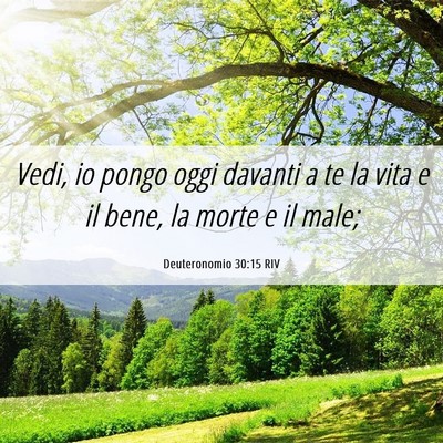 Picture 06 - Deuteronomio 30:15 RIV - Vedi, io pongo oggi davanti a te la vita e il - Bible Verse Picture