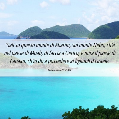 Picture 06 - Deuteronomio 32:49 RIV - “Sali su questo monte di Abarim, sul monte - Bible Verse Picture