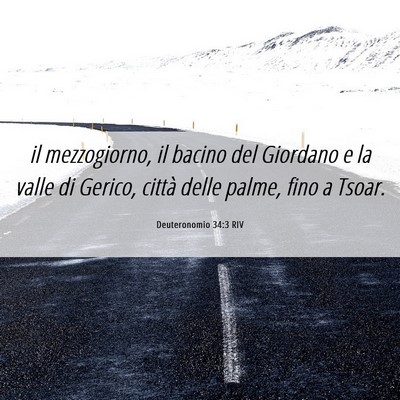 Picture 06 - Deuteronomio 34:3 RIV - il mezzogiorno, il bacino del Giordano e la valle - Bible Verse Picture