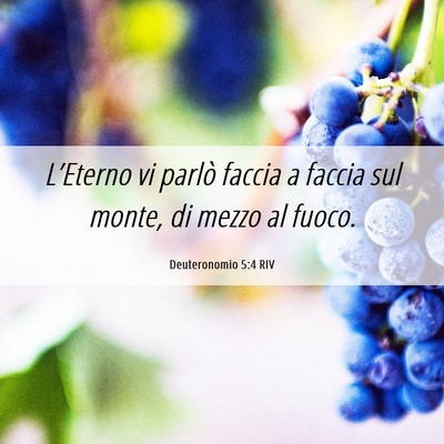 Picture 06 - Deuteronomio 5:4 RIV - L’Eterno vi parlò faccia a faccia sul monte, - Bible Verse Picture