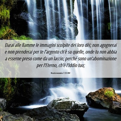 Picture 06 - Deuteronomio 7:25 RIV - Darai alle fiamme le immagini scolpite dei loro - Bible Verse Picture