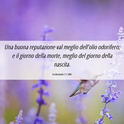 Picture 06 - Ecclesiaste 7:1 RIV - Una buona reputazione val meglio dell’olio - Bible Verse Picture