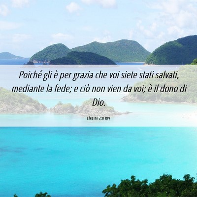 Picture 06 - Efesini 2:8 RIV - Poiché gli è per grazia che voi siete stati - Bible Verse Picture