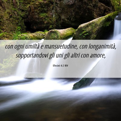 Picture 06 - Efesini 4:2 RIV - con ogni umiltà e mansuetudine, con - Bible Verse Picture