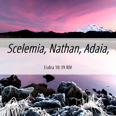 Picture 06 - Esdra 10:39 RIV - Scelemia, Nathan, - Bible Verse Picture