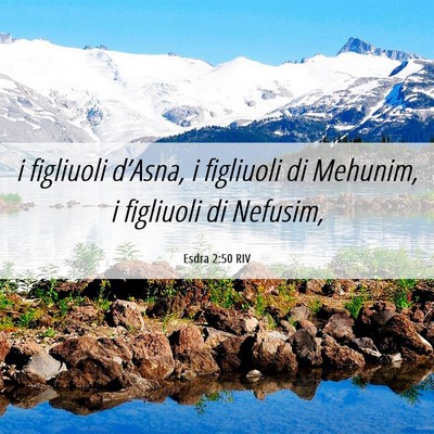 Picture 06 - Esdra 2:50 RIV - i figliuoli d’Asna, i figliuoli di Mehunim, i - Bible Verse Picture