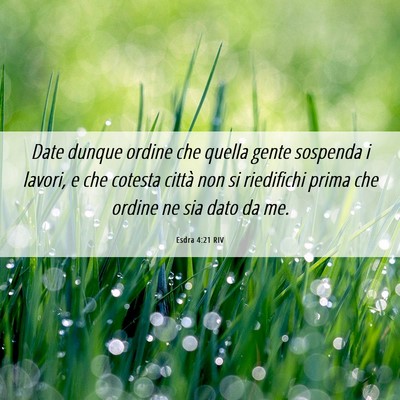 Picture 06 - Esdra 4:21 RIV - Date dunque ordine che quella gente sospenda i - Bible Verse Picture