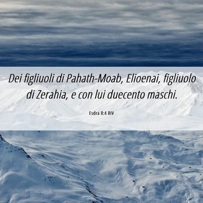 Picture 06 - Esdra 8:4 RIV - Dei figliuoli di Pahath-Moab, Elioenai, figliuolo - Bible Verse Picture