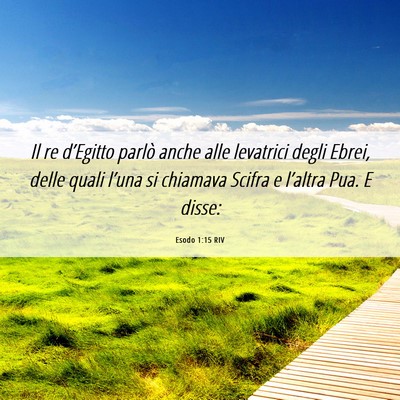 Picture 06 - Esodo 1:15 RIV - Il re d’Egitto parlò anche alle levatrici - Bible Verse Picture