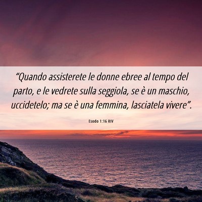 Picture 06 - Esodo 1:16 RIV - “Quando assisterete le donne ebree al tempo del - Bible Verse Picture