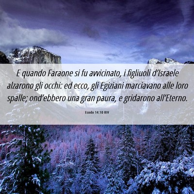 Picture 06 - Esodo 14:10 RIV - E quando Faraone si fu avvicinato, i figliuoli - Bible Verse Picture