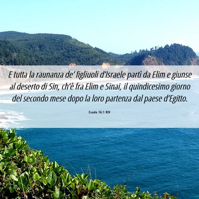 Picture 06 - Esodo 16:1 RIV - E tutta la raunanza de’ figliuoli d’Israele - Bible Verse Picture