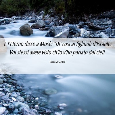 Picture 06 - Esodo 20:22 RIV - E l’Eterno disse a Mosè: “Di’ così ai - Bible Verse Picture