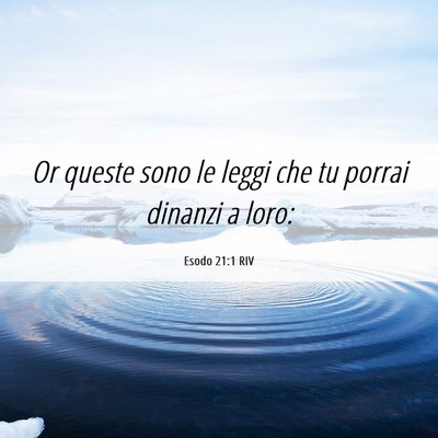 Picture 06 - Esodo 21:1 RIV - Or queste sono le leggi che tu porrai dinanzi a - Bible Verse Picture