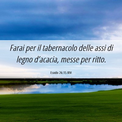 Picture 06 - Esodo 26:15 RIV - Farai per il tabernacolo delle assi di legno - Bible Verse Picture