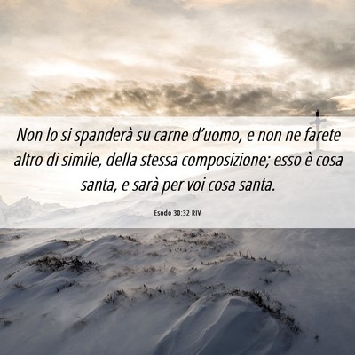 Picture 06 - Esodo 30:32 RIV - Non lo si spanderà su carne d’uomo, e non ne - Bible Verse Picture