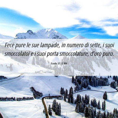 Picture 06 - Esodo 37:23 RIV - Fece pure le sue lampade, in numero di sette, i - Bible Verse Picture