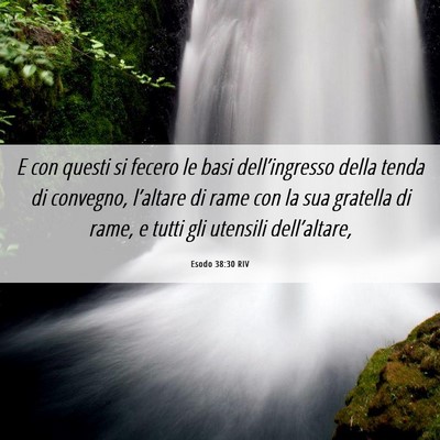 Picture 06 - Esodo 38:30 RIV - E con questi si fecero le basi dell’ingresso - Bible Verse Picture
